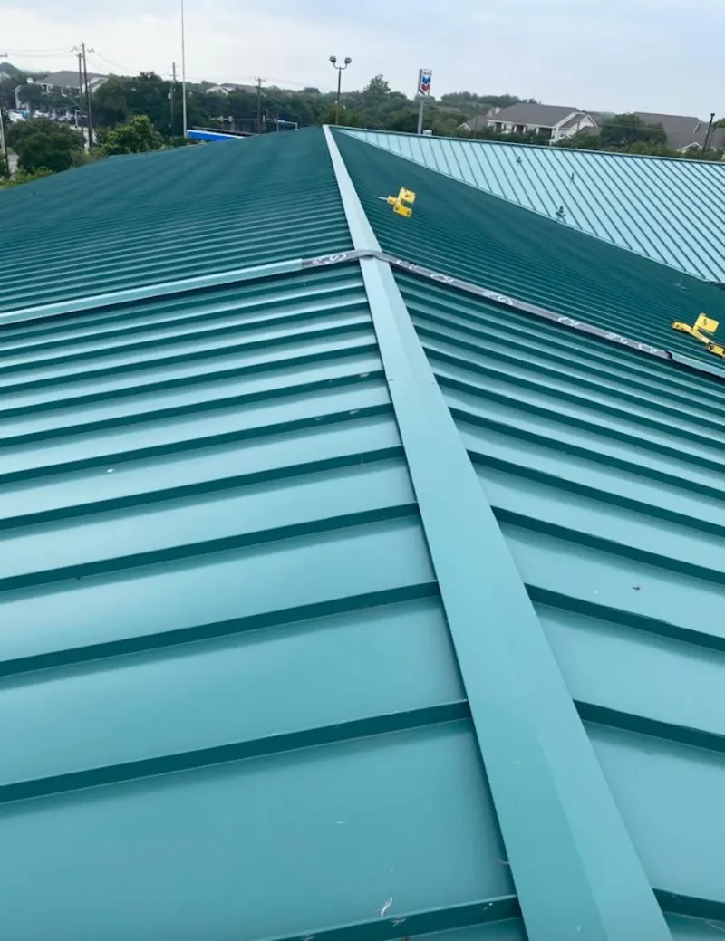 Green commercial metal roof ridge and valley for Metal Roof Repair in Sedro-Woolley